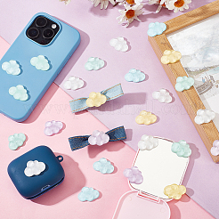 50本5色透明樹脂カボション  雲  グリッターパウダー付き  ミックスカラー  20x27x6mm  10個/カラー&nbsp;RESI-GA0001-40