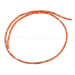 染色合成インペリアルジャスパービーズ連売り  コラム  レッドオレンジ  4x2mm  穴：0.8mm  約102個/連  15.75''（40センチメートル）&nbsp;GG-CBAED3F-A13