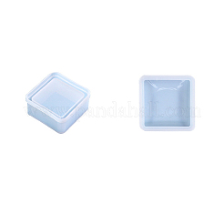 DIYの食品グレードのシリコーン収納ボックス金型  レジン型  正方形  75~80x75~80x38mm&nbsp;LS-SIMO-PW0015-29B