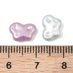 不透明なアクリルビーズ  黄金の光沢  蝶  ミックスカラー  7x10x3mm  穴：1.5mm  約3333個/500g&nbsp;AC-CBAE09B-13
