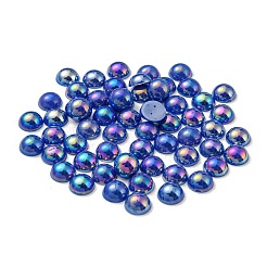 アクリルカボション  ABカラーメッキ  半円  ブルー  8x4mm&nbsp;MACR-Q171-8mm-04