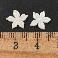 （訳あり商品：黄ばみ）樹脂カボション  ネイルアートの装飾の付属品  花  古いレース  9.5x1.5mm&nbsp;MRMJ-XCP0001-64A
