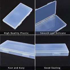プラスチックビーズ収納ケース  長方形  透明  19.8x10.95x2.3cm&nbsp;CON-WH0068-44