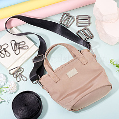 5ヤードポリエステルリボン  衣服、裁縫用アクセサリー  バックル5個と亜鉛合金製スイベルクラスプ10個付き  ブラック  1-1/2インチ（38mm）&nbsp;OCOR-TA0003-92A