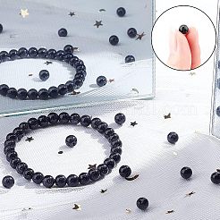 4連売り合成ブルーゴールドストーンビーズ連売り  ラウンド  6mm  穴：0.8mm  約65個/連  14~15インチ&nbsp;G-CA0001-19