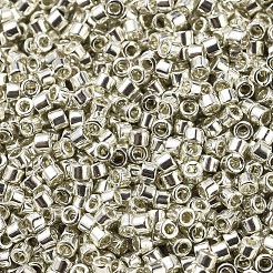 MIYUKIデリカビーズ  シリンダー  日本製シードビーズ  11/0  (db0035) 亜鉛メッキシルバー  1.3x1.6mm  穴：0.8mm  約2000個/10g&nbsp;X-SEED-J020-DB0035