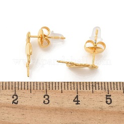 女性用304ステンレススチールスタッドピアス  ゴールドカラー  クレーン  15x8.5mm&nbsp;STAS-Z117-15G-03
