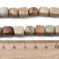 天然寿山石ビーズ連売り  直方体の  7~12x8~9x8~9mm  穴: 約36~38個/連  14.57~15.16インチ（37~38.5cm）&nbsp;G-B155-D09