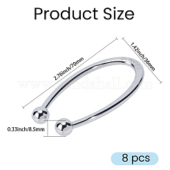 U字型合金ビキニクリップバックル8個。  水着のフロント留め具用  70x36x8.5mm&nbsp;FIND-GF0009-42P
