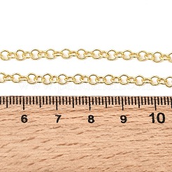 3.5mm真鍮ローロチェーンネックレス（女性用）  長持ちメッキ  ラックめっき  鉛フリー＆カドミウムフリー  18KGP本金メッキ  17.13インチ（43.5cm）&nbsp;NJEW-F366-02A