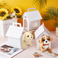 紙製の犬小屋  小道具の装飾のふりをする  ホワイト  100x120x180mm&nbsp;AJEW-WH0696-169C