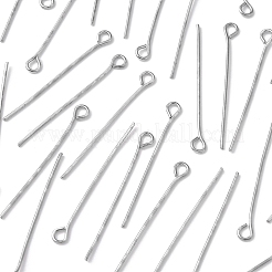 アイアンアイピン  カドミウムフリー＆鉛フリー  プラチナ  21ゲージ  30x0.7mm  穴：2mm&nbsp;IFIN-FS0001-31G