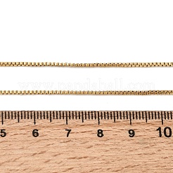 1.2mm ユニセックス 304ステンレススチール ベネチアンチェーンネックレス  調節可能なスライダーネックレス  ゴールドカラー  20.08インチ（51cm）&nbsp;NJEW-P356-12G