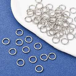 変色しにくい304ステンレススチール製オープン丸カン  ラウンド  ステンレス鋼色  8x1.2mm  17ゲージ  内径：5.6mm&nbsp;STAS-Q186-02-8x1.2mm