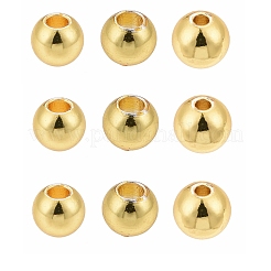 真鍮製本物の18Kゴールドメッキソリッドビーズ  ロンデル  180個/箱&nbsp;KK-PH0036-73