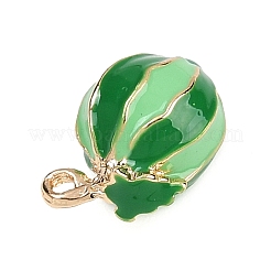 合金エナメルチャーム  フルーツ  ゴールドカラー  スイカ  12.5x8x7mm  穴：1.2mm&nbsp;LS-PALLOY-S059-01G-A