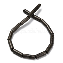 天然ゴールドパイライト/ゴールデンパイライトビーズ連売り  コラム  13x4~4.5mm  穴：1.2mm  約15個/連  7.72''（19.6センチメートル）&nbsp;G-F833-G01-01