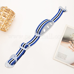 ABSプラスチック製安全ヘルメットのあごストラップ  取り外し可能なストラップ  ブルー  235~335x38x14mm&nbsp;FIND-WH20032-67