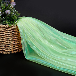 シンフォニーレーザー布糸カラフルな生地  舞台衣装生地用メッシュ糸  芝生の緑  150x0.01cm  5ヤード/袋&nbsp;DIY-WH0409-81B