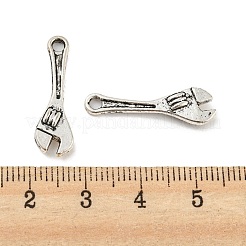 合金ペンダント  カドミウムフリー＆鉛フリー  スパナ  アンティークシルバー  24.5x7x3mm  穴：2mm  約1000個/1000g&nbsp;FIND-G065-07AS