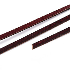 フラットレザージュエリーコード  DIYのアクセサリー製作材料  ココナッツブラウン  3x1.4mm&nbsp;WL-WH0008-02A-02