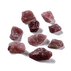 ラフ原石天然ストロベリークォーツビーズ  ナゲット  30~70x30~47x10~25mm  6~13個/箱&nbsp;G-K314-02