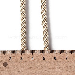 ナイロンねじり丸紐  バッグのストラップ作りに  アンティークホワイト  5~5.5mm  約10.94ヤード（10m）/ロール&nbsp;NWIR-S001-01C