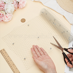 ポリエステルブライダルベール  女性のためのウェディングパーティーの装飾  銀  250~260x0.3mm&nbsp;DIY-WH0622-071D