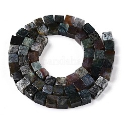 天然石インディアン瑪瑙ビーズ連売り  キューブ  6~7x6~6.5x6~6.5mm  穴：1mm  約60~61個/連  15~15.366''（38.1~39センチメートル）&nbsp;G-T139-6x6-13A