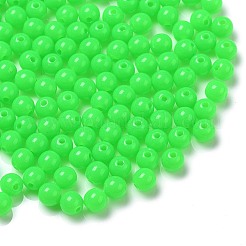 蛍光アクリルビーズ  ラウンド  ライム  6mm  穴：1.5mm  約3234個/420g&nbsp;MACR-R517-6mm-07