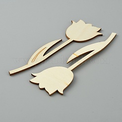 未完成の木板  木の花の切り抜き  チューリップの形  トウモロコシの穂の黄色  15.1x4.95x0.25cm&nbsp;DIY-WH0034-83C