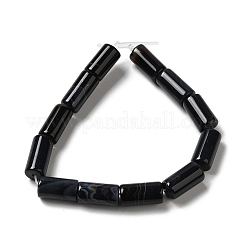 天然石瑪瑙ビーズ連売り  染め＆加熱  コラム  ミックスカラー  8~8.5x14.5~16mm  穴：1.6mm  約12個/連  7.20~7.48''（18.3~19センチメートル）&nbsp;G-H295-E01