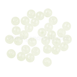 不透明で光るアクリルビーズ  暗闇で光るビーズ  ラウンド  甘露  4mm  穴：1mm  約16666個/500g&nbsp;OACR-G038-06A