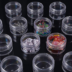 プラスチックビーズ収納ケース  シードビーズ容器  コラム  透明  4.3x3.1cm  容量：25ミリリットル  16個/箱&nbsp;CON-BC0004-22A-43x31