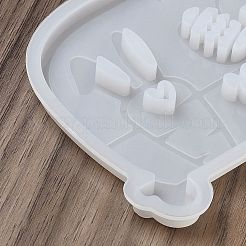 バレンタインデー DIY シリコン製オーナメント型  レジン型  UVレジン用  エポキシ樹脂工芸品作り  バス  ホワイトスモーク  95x130x8mm&nbsp;SIMO-R010-02D