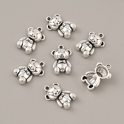 合金のチベット風チャーム  クマのチャーム  アンティークシルバー  17x11x5mm  穴：1.5mm&nbsp;FIND-CJC0018-05AS