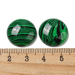 合成マラカイトカボション  半円  18x5.5~6mm&nbsp;G-G075-09A