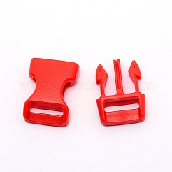 POMプラスチックサイドリリースバックル  サバイバルブレスレットの留め金  レッド  40x23x9mm  穴：16x3mm&nbsp;KY-WH0026-16C