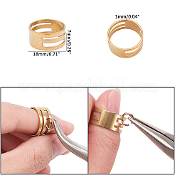 鉄オープン丸カン  ラウンド  真鍮指カン付き  ローズゴールド  18ゲージ  10x1.0mm  内径：8mm  約750個/箱&nbsp;IFIN-PH0024-59A