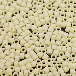 MIYUKIデリカビーズ  シリンダー  日本製シードビーズ  11/0  （db1511)マット不透明な淡黄色  1.3x1.6mm  穴：0.8mm  約2000PCS /ボトル  10 G /ボトル&nbsp;SEED-JP0008-DB1511