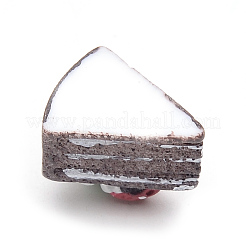 樹脂カボション  ケーキ  ココナッツブラウン  15.5x12x14mm&nbsp;CRES-T005-52E