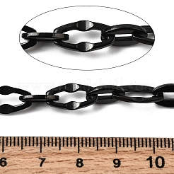 304ステンレススチールダップチェーン  溶接されていない  イオンプレーティング（ip）  ブラック  14x7.5x1mm&nbsp;CHS-Z007-20B