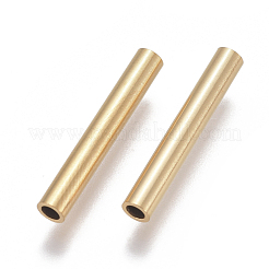 イオンプレーティング（IP）304ステンレス鋼チューブビーズ  ゴールドカラー  20x3mm  穴：2mm&nbsp;STAS-F224-01G-F