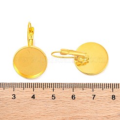 真鍮製フレンチフックピアスパーツ  鉛フリー及びカドミウムフリー  ゴールドカラー  30x18mm  トレイ：16mm&nbsp;KK-C1244-16mm-G-RS