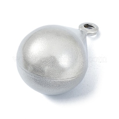 真鍮製ベルペンダント  水琴鈴(すいきんすず)  ティアドロップチャーム  銀  30.5x17~17.5mm  穴：2.8mm&nbsp;KK-K359-02C