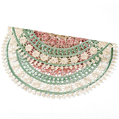 ポリエステルレーステーブルマット  花  ミディアムアクアマリン  298x1mm&nbsp;AJEW-TADJ0001-21B