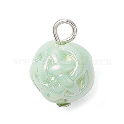 オペークアクリルパーツ  プラチナ  ラウンド  ミックスカラー  16x11mm  穴：2.5mm&nbsp;PALLOY-JF04603