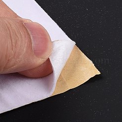 (不良見切り販売) 粘着ベルベット植毛ライナー  ジュエリー引き出し用クラフト生地ピールスティック  ホワイト  22.8~25x0.1cm&nbsp;DIY-XCP0002-51B