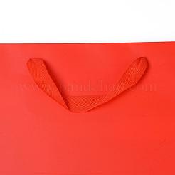 クラフト紙袋  ハンドル付き  ギフトバッグ  ショッピングバッグ  長方形  レッド  28x40x12.2cm&nbsp;AJEW-F005-04-D