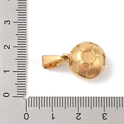 304ステンレスペンダント  サッカーのチャーム  ゴールドカラー  17~18.5x13.5x13.5mm  穴：9.5x4.5mm&nbsp;STAS-S141-01G-B